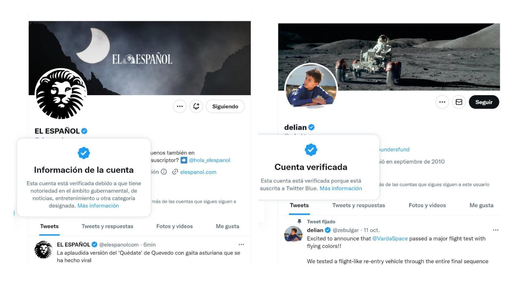 Nuevo sistema de ticks azules en Twitter
