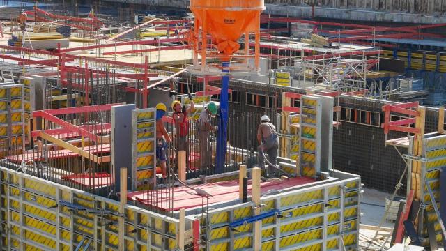 Trabajadores de la construcción.