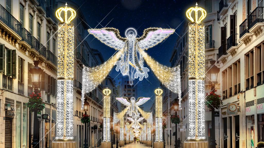 Estas son las luces de Navidad en calle Larios.