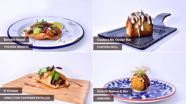 Algunas de las tapas participantes del Petisquiño 2022.