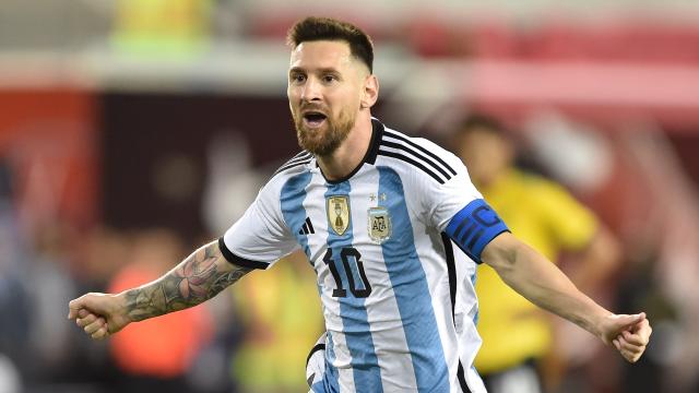 Leo Messi, con la selección de Argentina