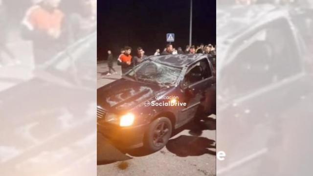 Estado en el que quedó en coche accidentado.