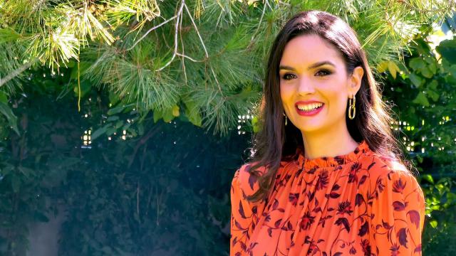 Belén Mora, la Bellea del Foc 2023, en su presentación ante los medios de Alicante.