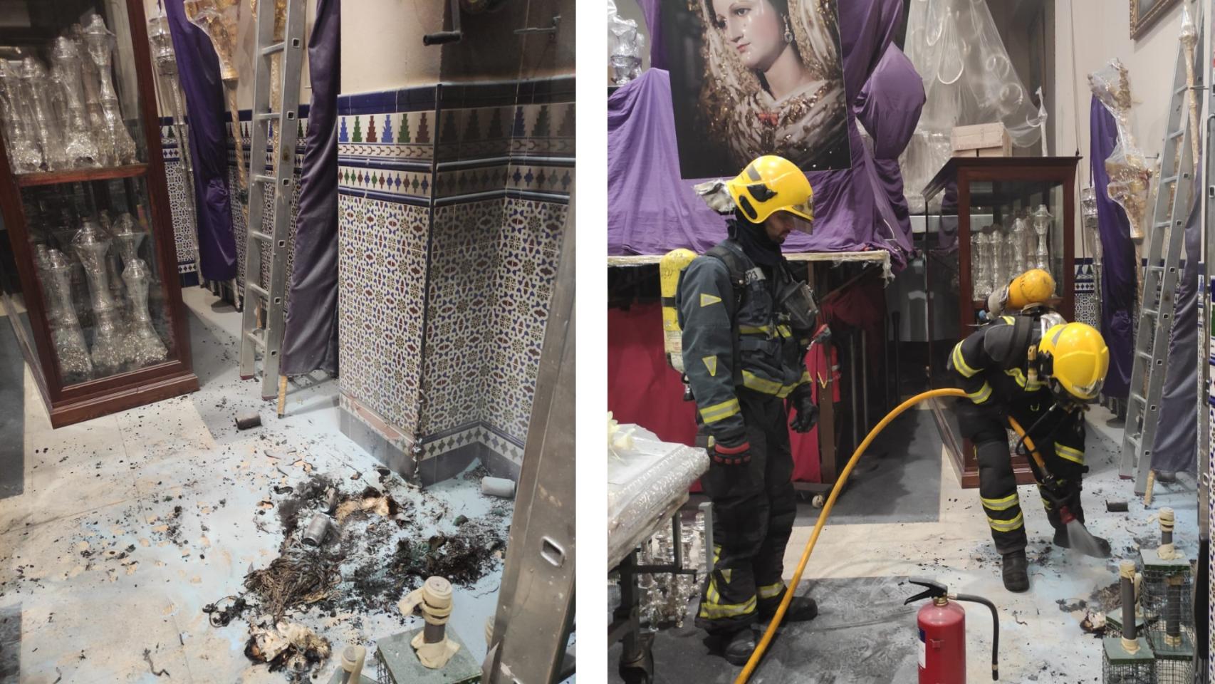Imágenes del incendio.