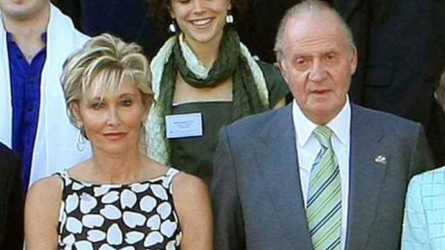 El rey emérito y Sol Bacharach, en una recepción oficial.