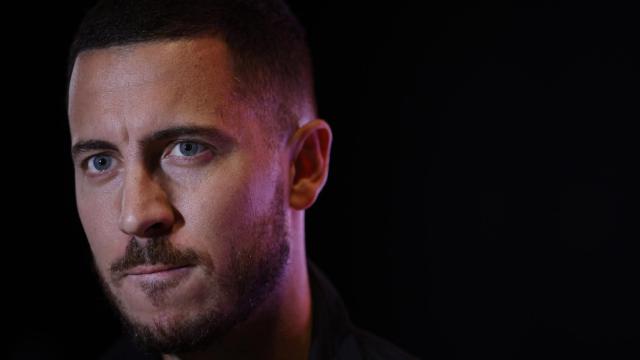 Eden Hazard, en rueda de prensa con la selección de Bélgica