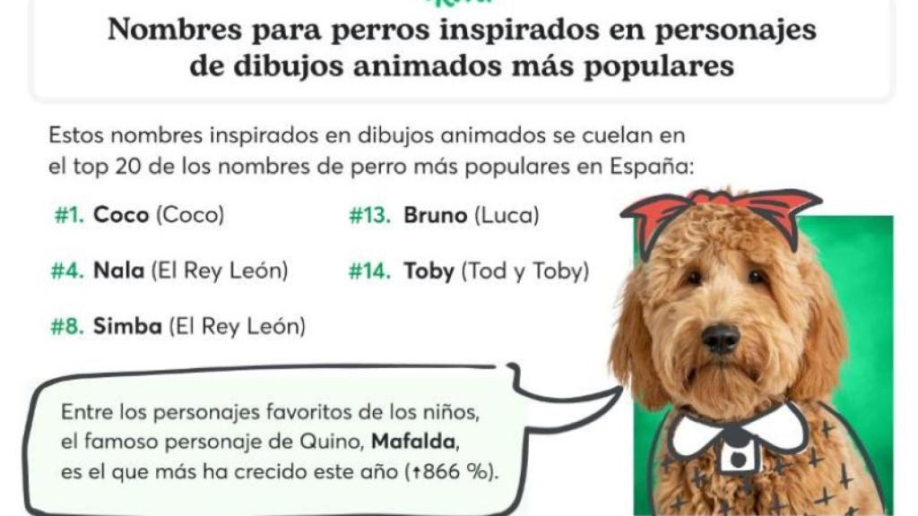 Nombres inspirados en películas de animación