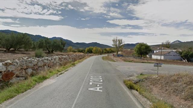 La A-7203, a su paso por Antequera.