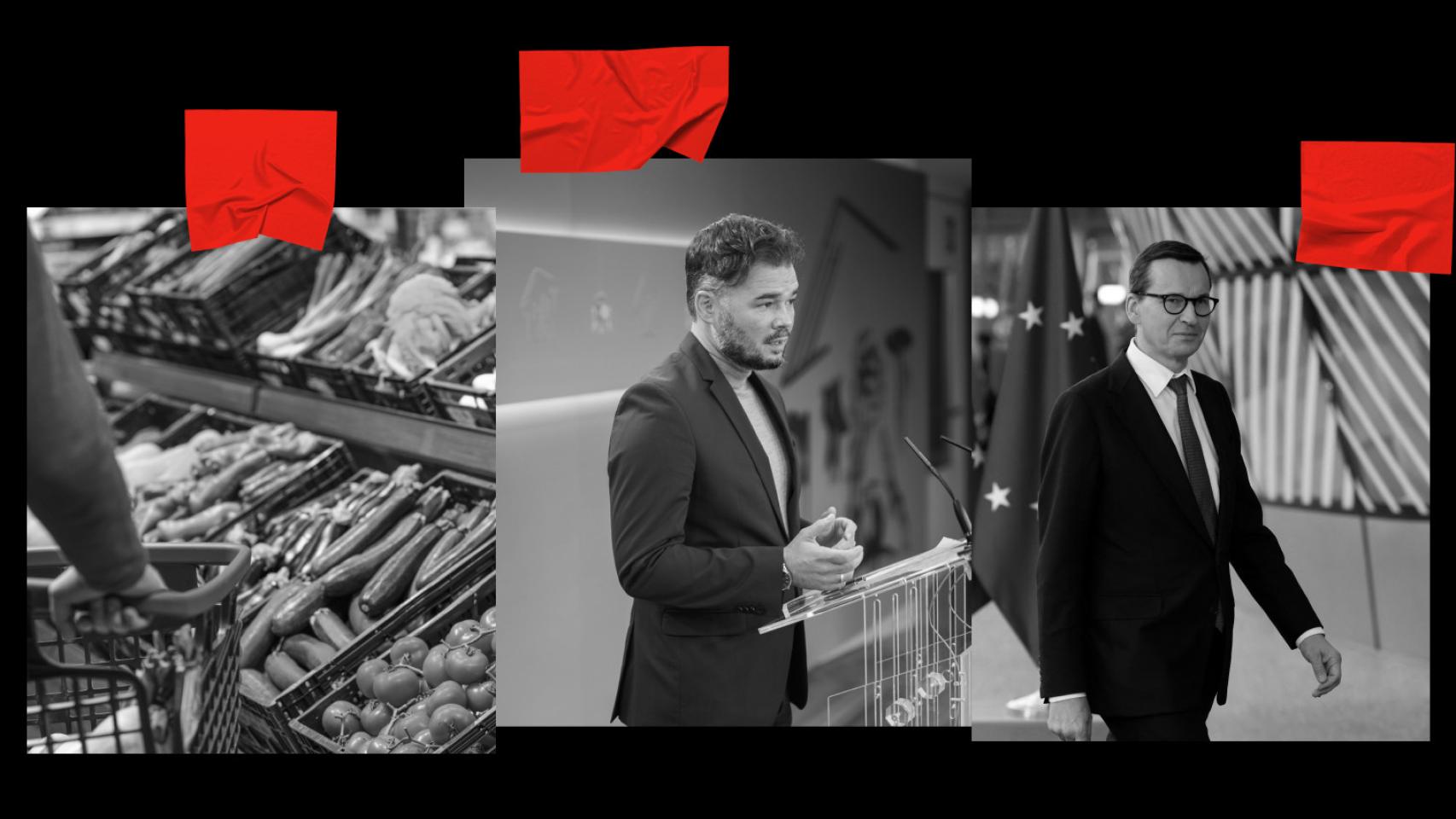 Verduras en el supermercado, Gabriel Rufián y Mateusz Morawiecki.