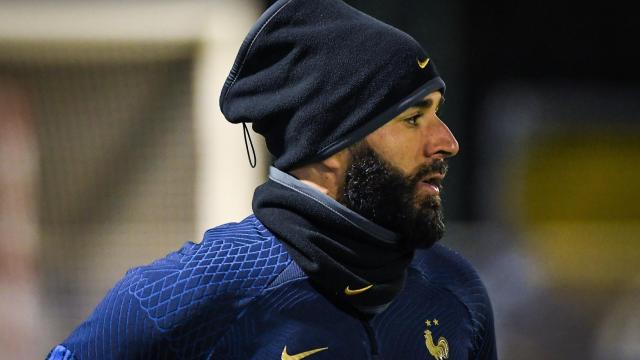 Karim Benzema, con la selección de Francia