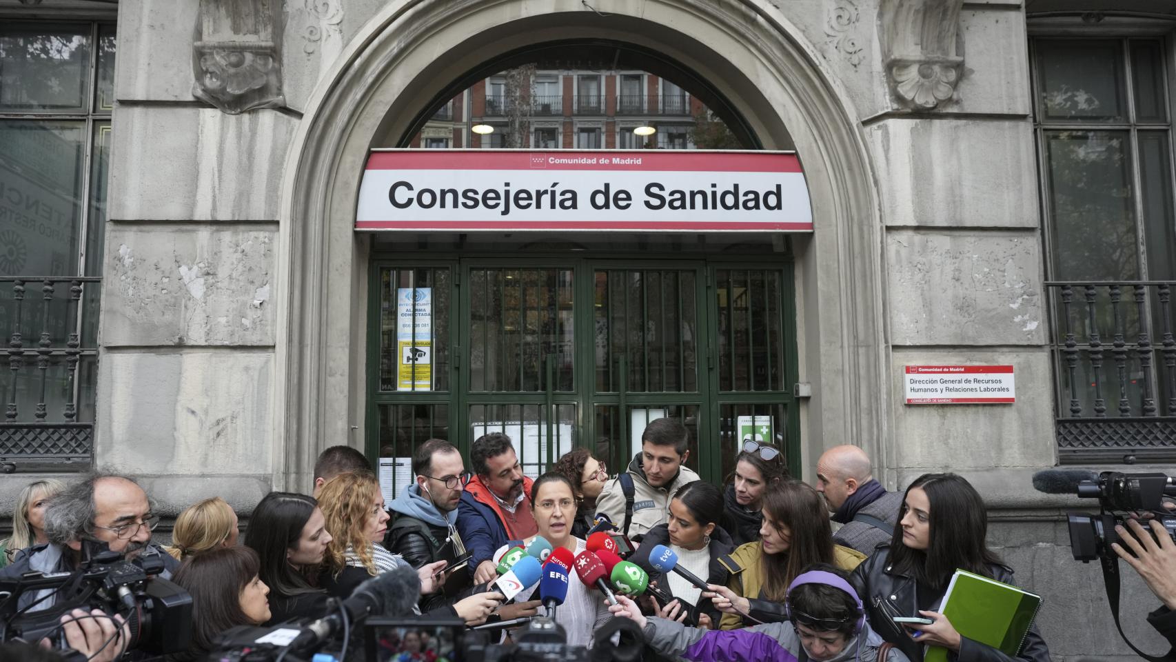 La secretaria general de Amyts, Ángela Hernández, este martes.