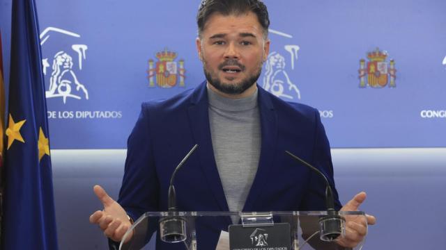 El portavoz parlamentario de ERC, Gabriel Rufián, este martes.