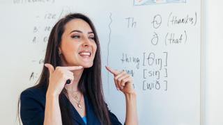 profesora estudiar inglés idiomas