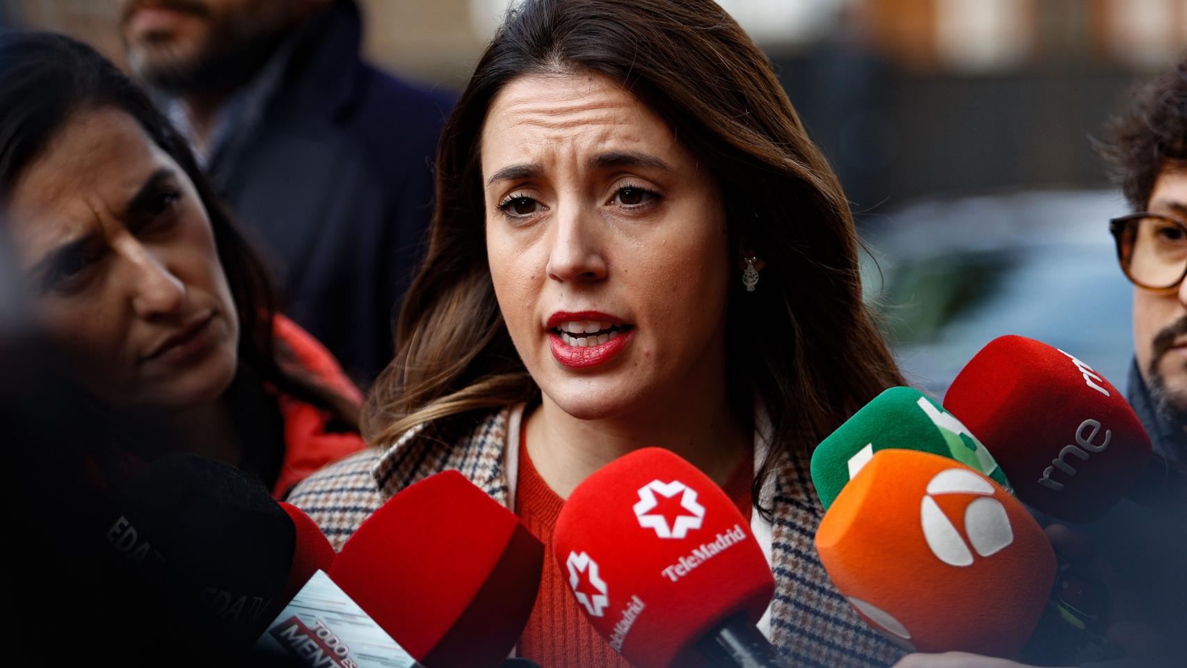 La ministra de Igualdad, Irene Montero, este miércoles.