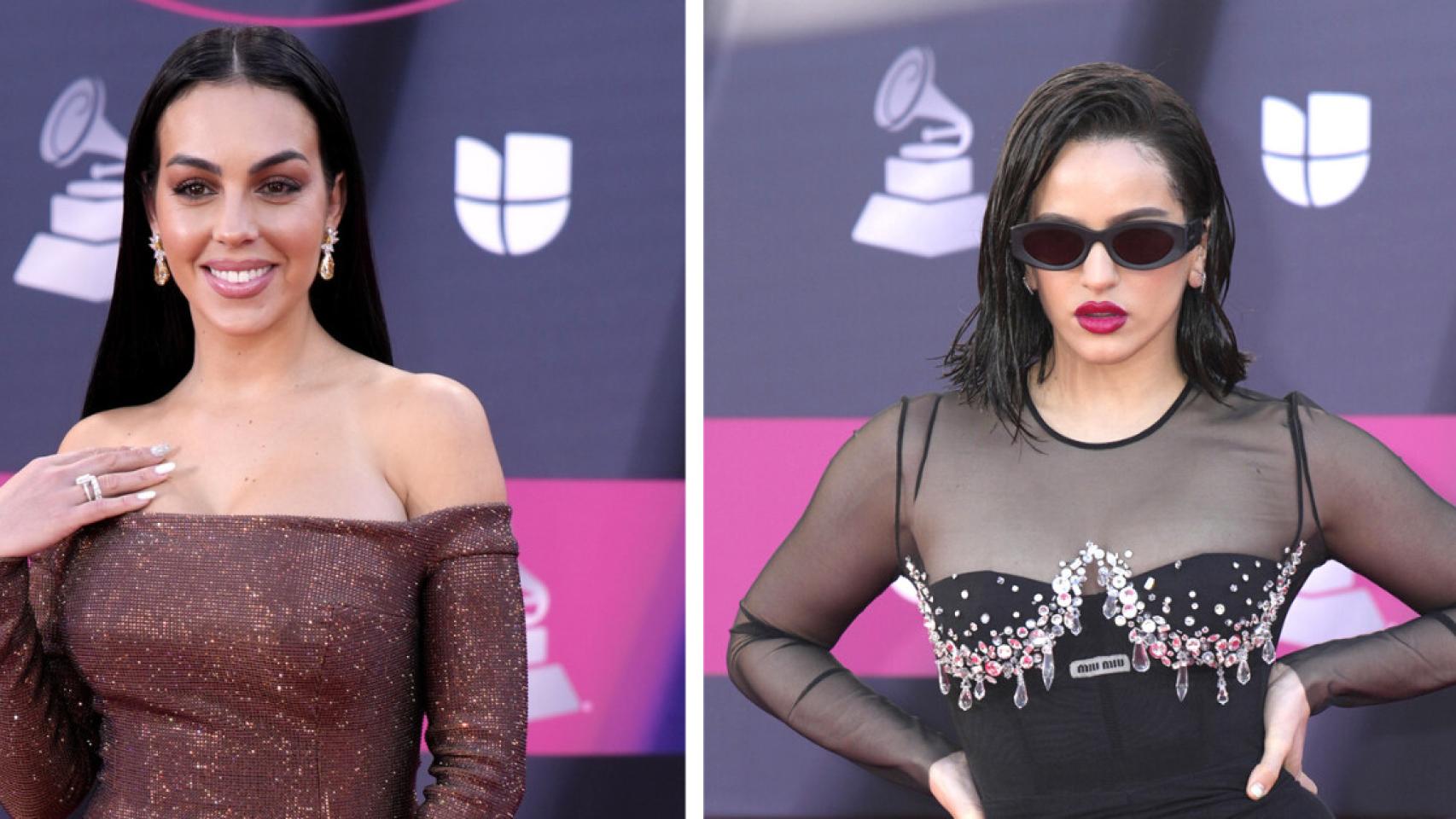 La alfombra roja de los Grammy Latino:  del Miu Miu versión 'Motomami' de Rosalía a las lentejuelas de Georgina