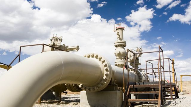 Coducto, tubería para llevar CO2, en Wyoming (Estados Unidos).