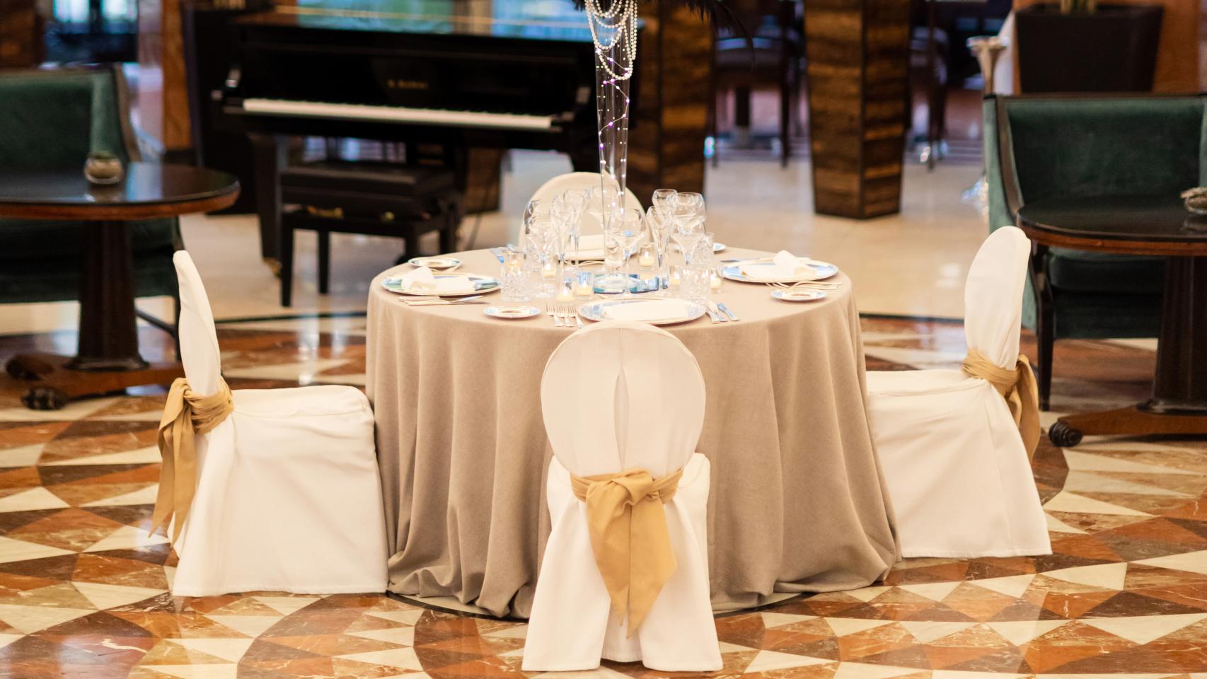 Mesa para la cena de Nochebuena del hotel InterContinental de Madrid