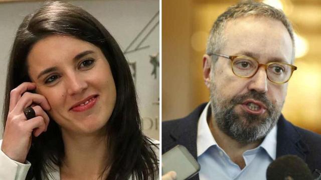 Irene Montero y Girauta en un fotomontaje.