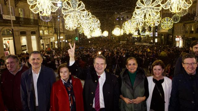 Encendido de las luces de Navidad de Vigo en 2022.