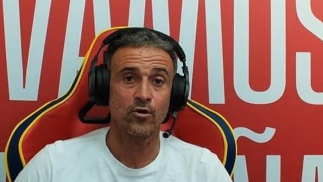 Luis Enrique, en su canal de Twitch durante el Mundial de Qatar 2022