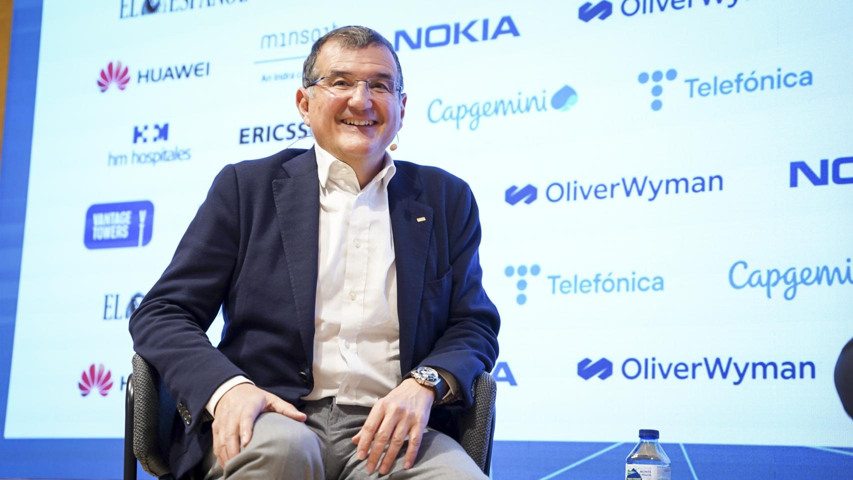 Francisco Hortigüela, director general de Ametic, durante su intervención bajo el título 'Evolución de la ejecución de los fondos Next Generation en el desarrollo e implementación del 5G y otras fuentes de financiación', en la primera jornada del III Observatorio 5G.