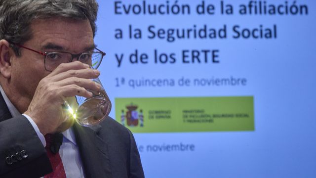 El ministro de Inclusión, Seguridad Social y Migraciones, José Luis Escrivá, durante una presentación de datos de empleo.