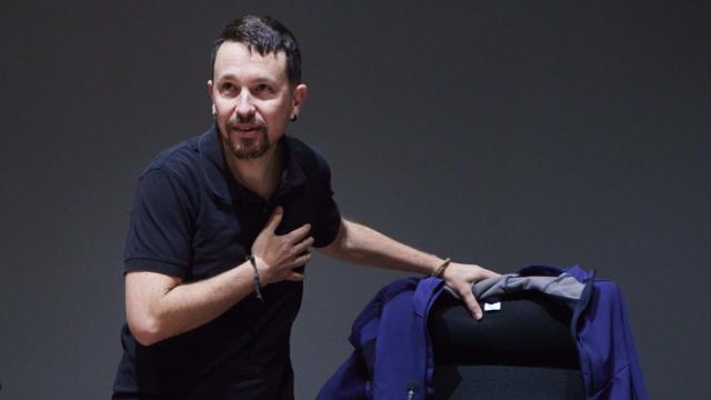 Pablo Iglesias, en la presentación de su libro 'Medios y cloacas' en Sevilla.