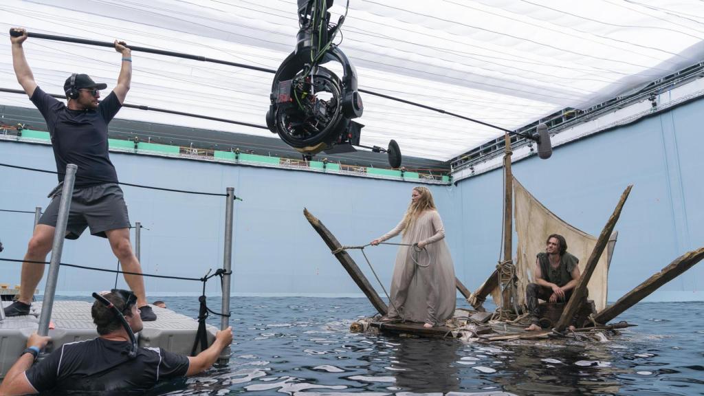 Tras las cámaras de 'Los anillos de poder'.