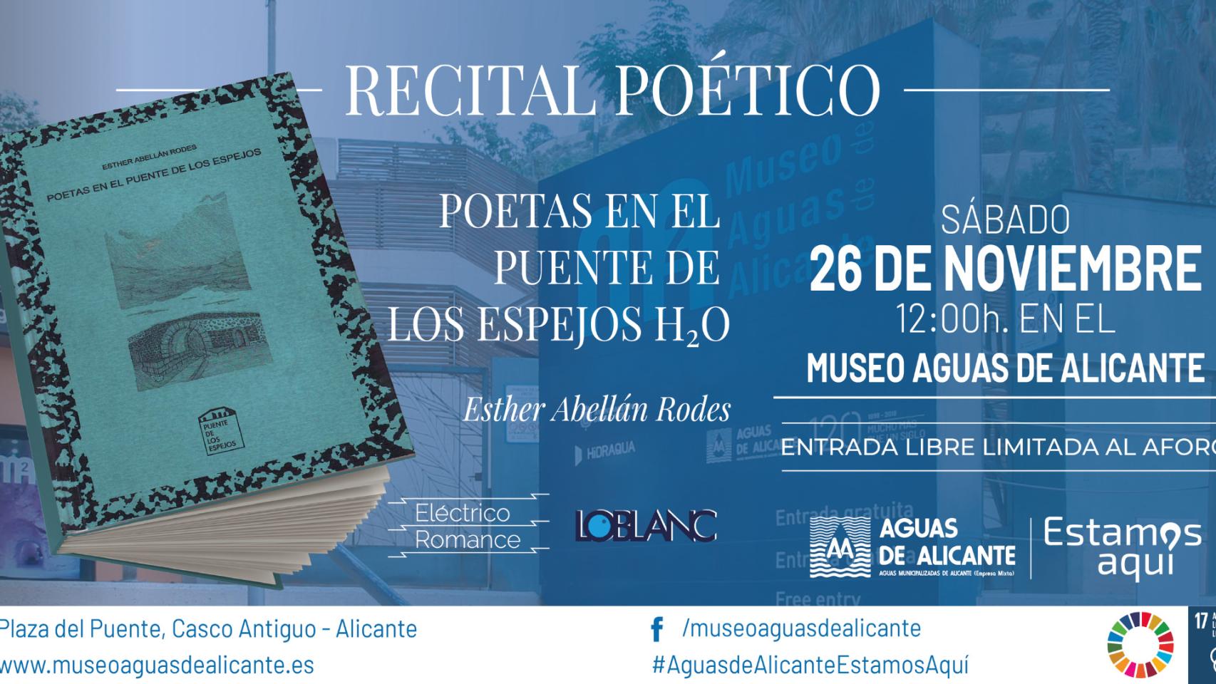 El Museo de Aguas de Alicante te invita al recital de poesía sobre agua y medioambiente