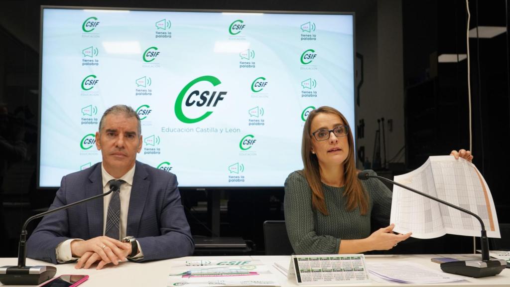 Imagen de archivo de una rueda de prensa de CSIF.