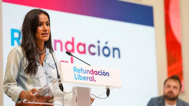 Begoña Villacís en un acto de la refundación de Ciudadanos.