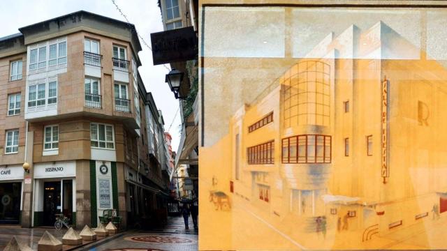 El emplazamiento original del Cine Rex y su boceto