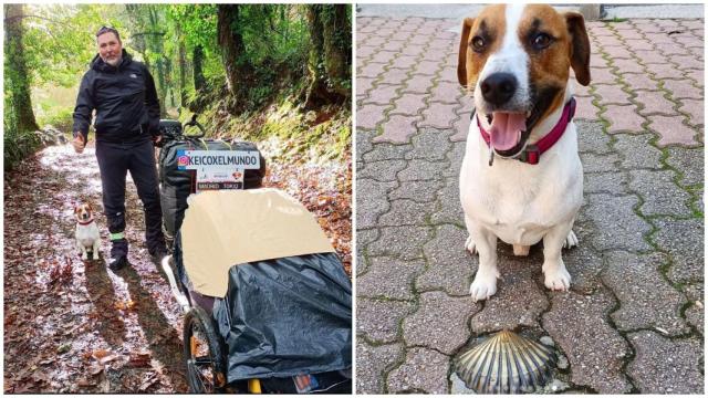 El peregrino que viaja con su perro hasta Tokio sin olvidarse de pasar por Santiago