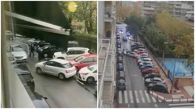 Dos vídeos distintos del suceso grabados por los vecinos.
