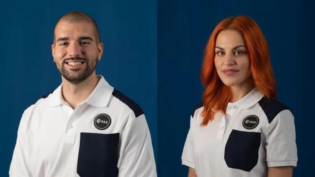 Astronautas Pablo Álvarez y Sara García
