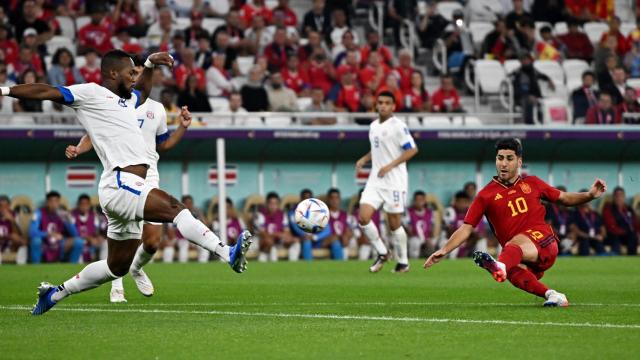 Marco Asensio dispara y marca a Costa Rica