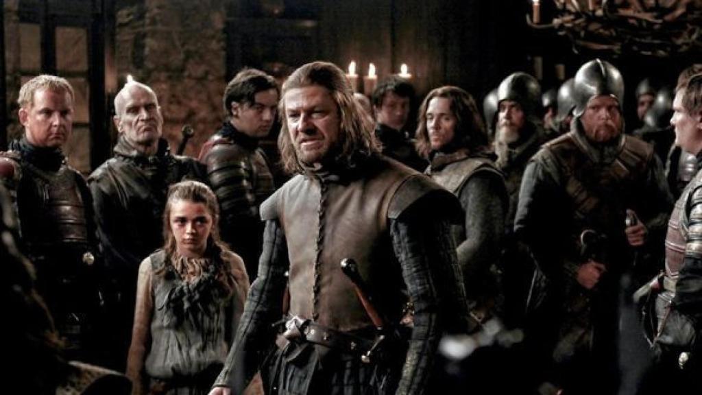 Ilyan Payne y Ned Stark, víctima y verdugo en 'Juego de tronos'.