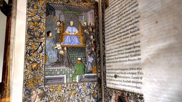 Manuscrito de las 'Introductiones Latinae' de Nebrija dedicado a Juan de Zúñiga, maestre de la Orden de Alcántara