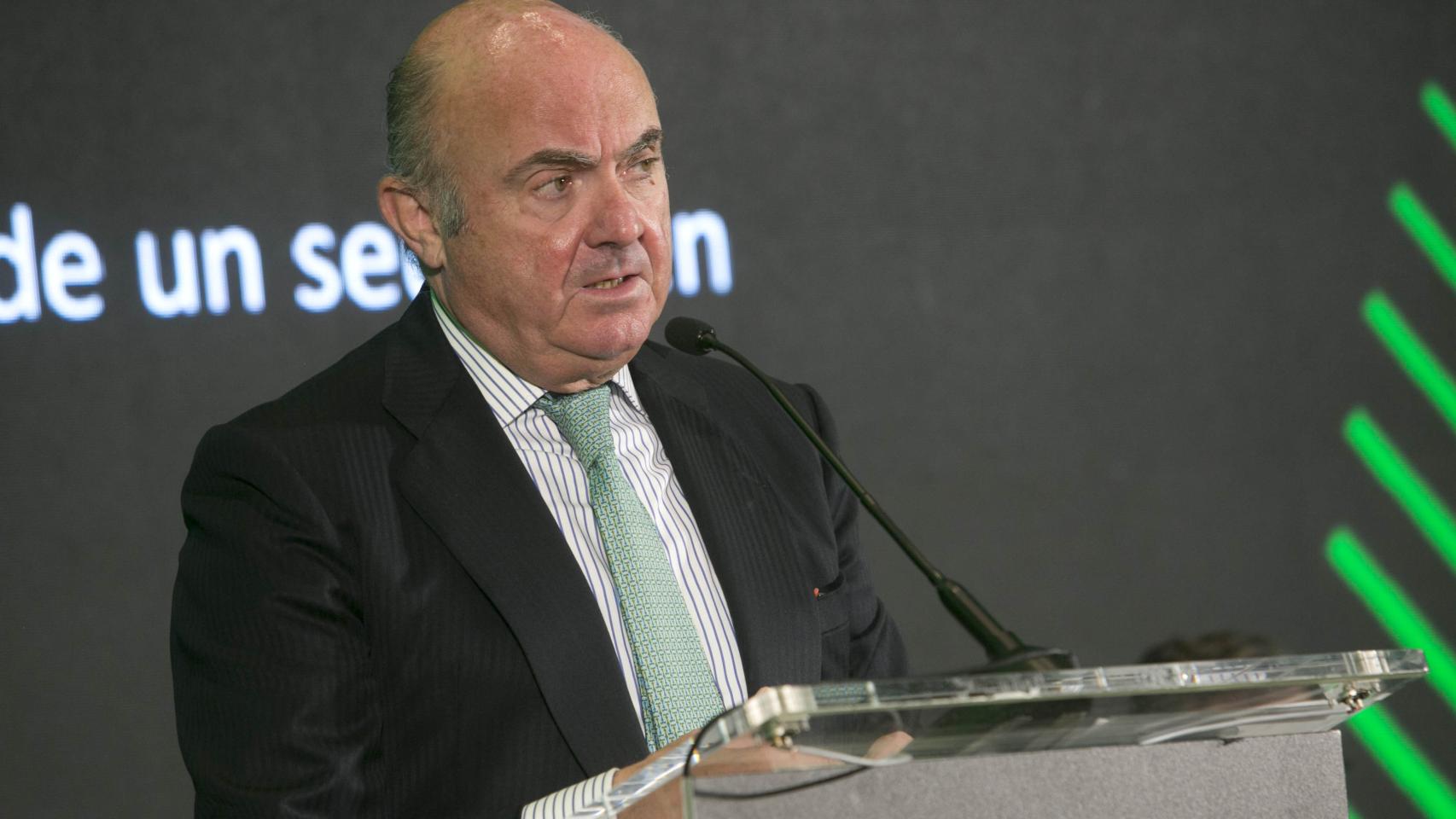 Luis de Guindos, vicepresidente del BCE, durante su intervención en el XXIX Encuentro Financiero de Deloitte.