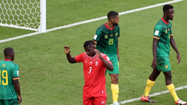 Embolo no celebró su gol contra Camerún en el Mundial de Qatar