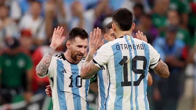 Messi celebra su gol
