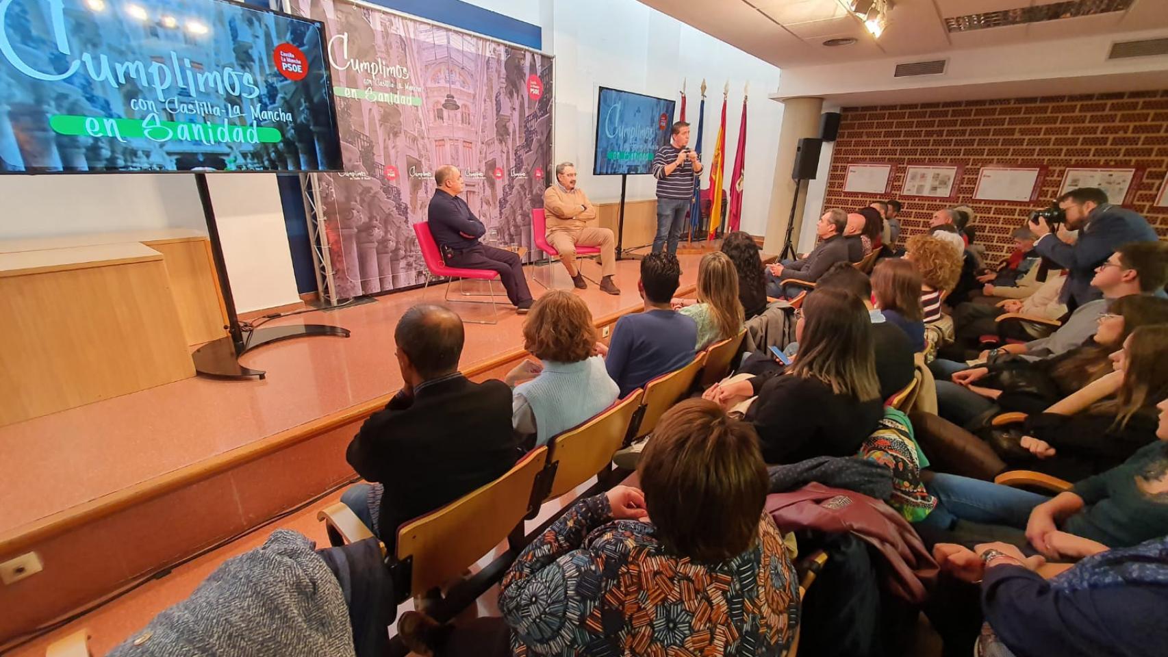Acto 'Cumplimos con Castilla-La Mancha en Sanidad' en Albacete. Foto: PSOE CLM.