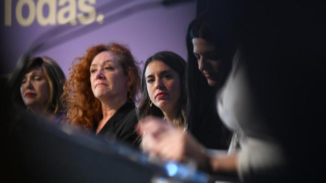 Irene Montero, durante el acto 'Con todas, por todas' de Podemos, el pasado sábado.