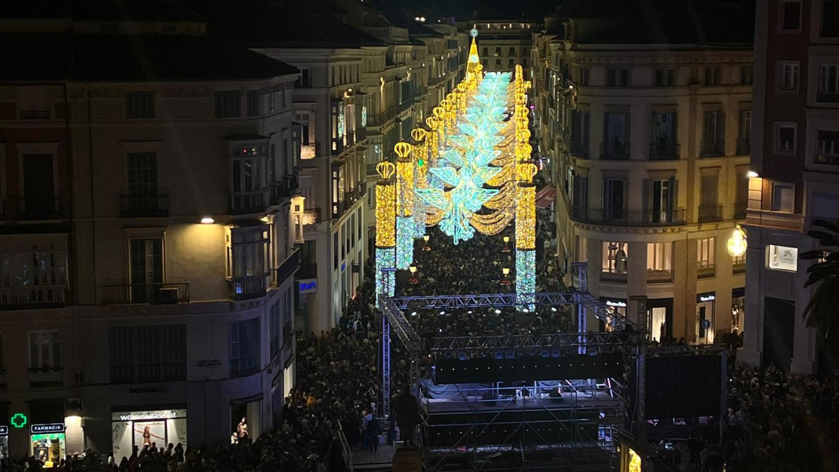 Las luces de Navidad.