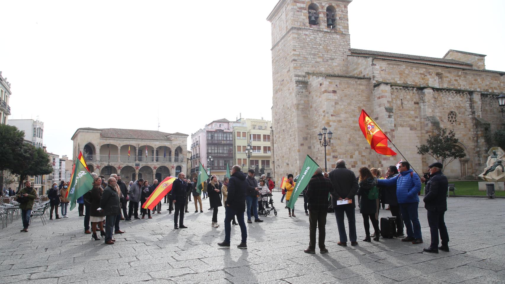 Imagen de una concentración de Vox en Zamora en noviembre de 2022.