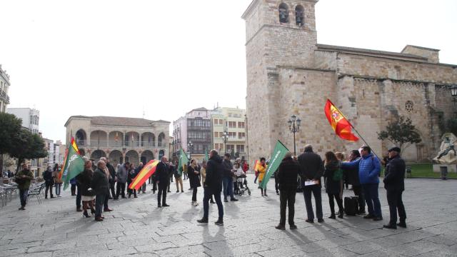 Imagen de una concentración de Vox en Zamora en noviembre de 2022.