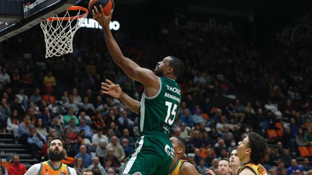 Will Thomas durante el Valencia Basket vs. Unicaja
