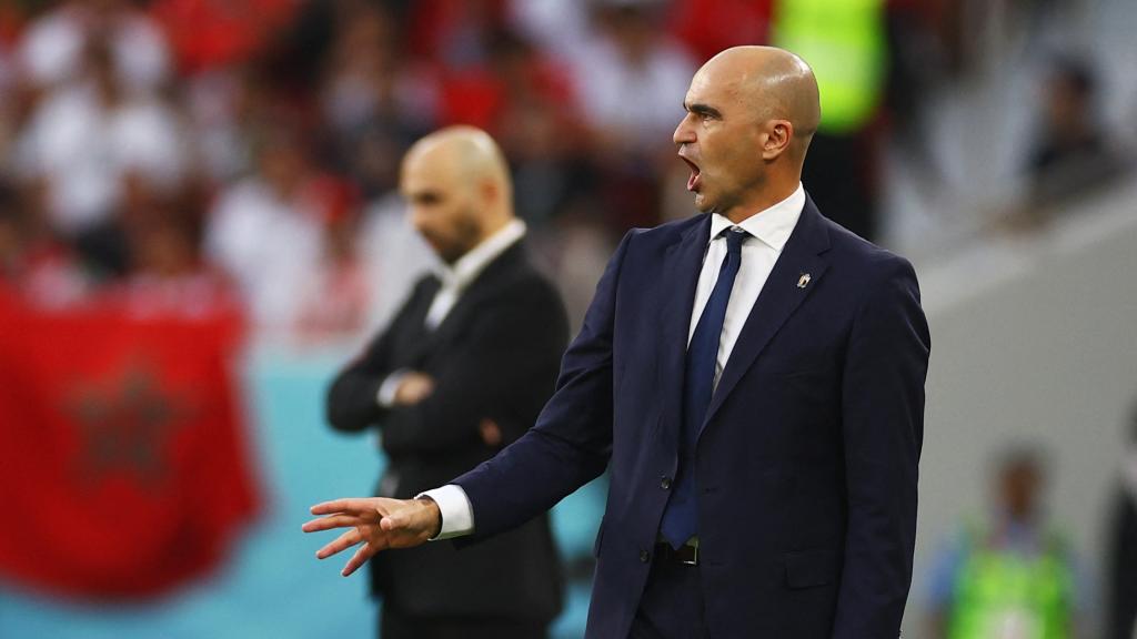 Roberto Martínez, con la selección de Bélgica durante el partido del Mundial de Qatar 2022