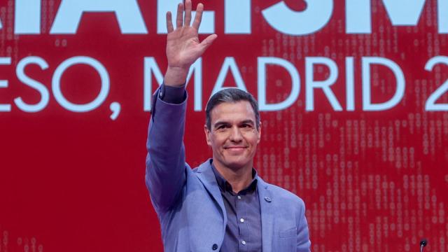 Sánchez, este domingo, en la Internacional Socialista.