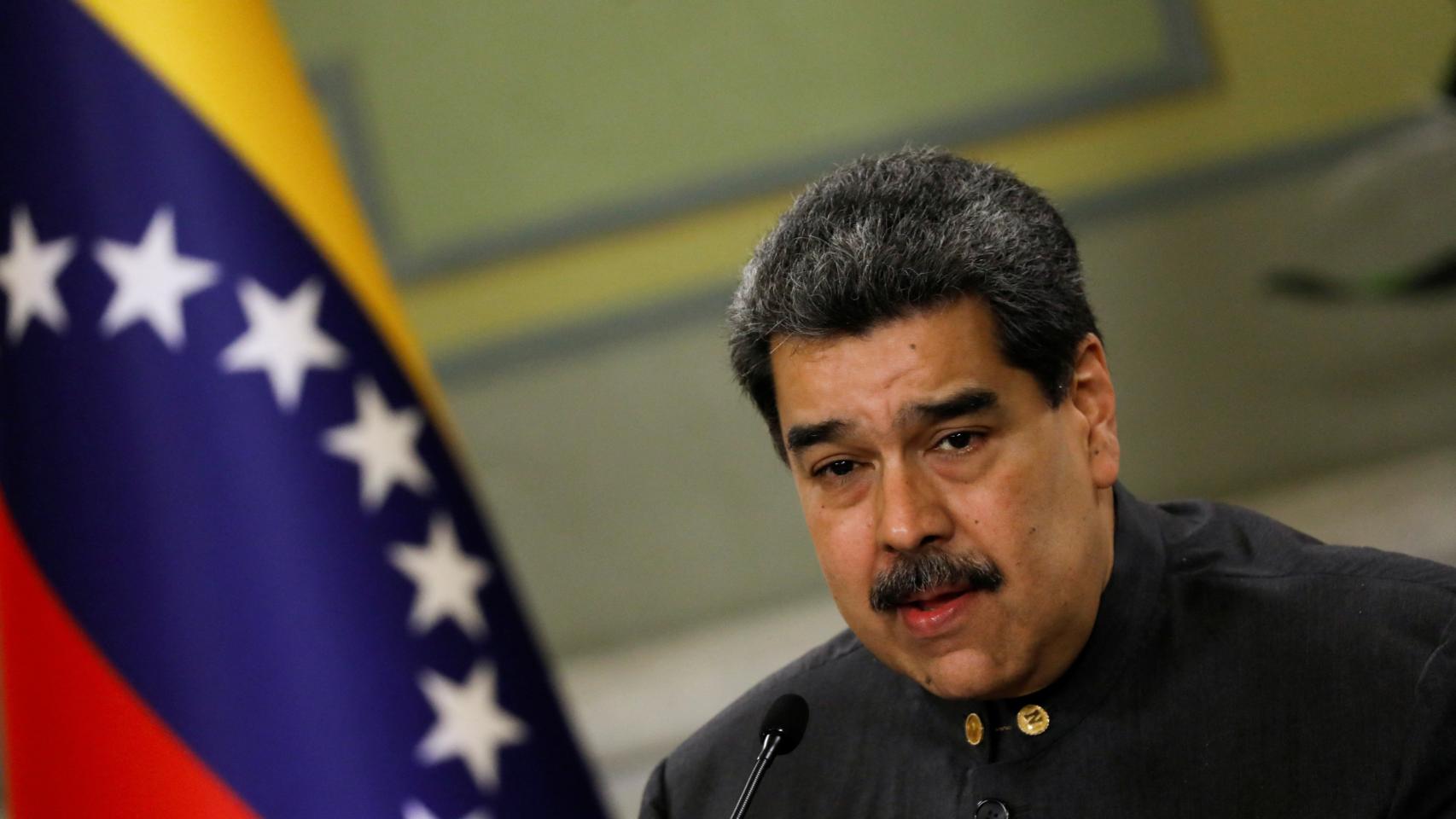 El presidente venezolano, Nicolás Maduro, durante el acto de este sábado.